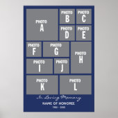 Grote herinneringsfotocollage met jouw foto's poster (Voorkant)