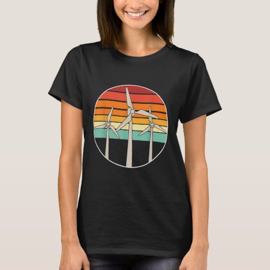 Grote hernieuwbare energie Windmolen Environ T-shirt (Voorkant)
