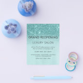 Grote heropening Blauwgroen blauw Aqua Glitter Sal Flyer (Enkel)