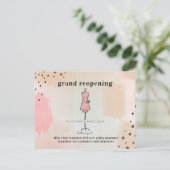 Grote heropening Kleding Boutique Store Pink Briefkaart (Staand voorkant)