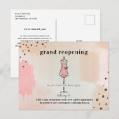 Grote heropening Kleding Boutique Store Pink Briefkaart (Voorkant / Achterkant)