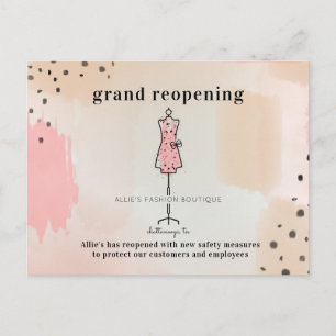 Grote heropening Kleding Boutique Store Pink Briefkaart