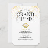 Grote heropening Logo Faux Gold Confetti Kaart (Voorkant)