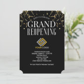 Grote heropening Logo Faux Gold Confetti Kaart (Staand voorkant)