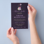 GROTE HEROPENING | trendy paars cakebedrijf Flyer (Hand)