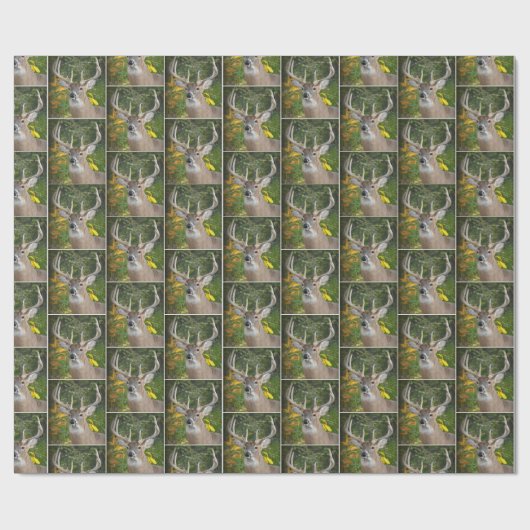 grote herten in bos cadeaupapier (Vlak)