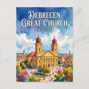 Grote Hervormde Kerk, Debrecen Hongarije Briefkaart