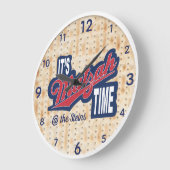 Grote  "Het is Matzah Time" Grote Klok (Hoek)