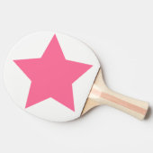 Grote Hete Roze Ster Tafeltennisbatje (Zijkant)