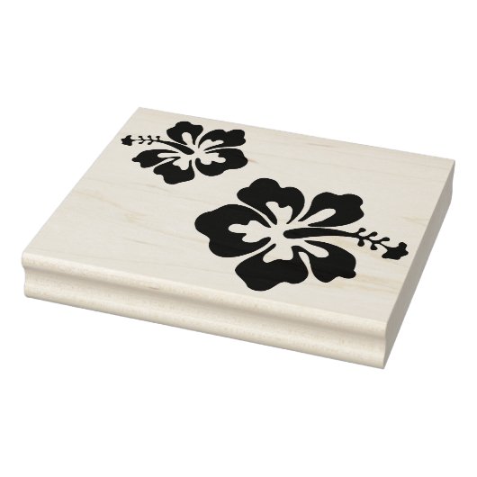 Grote Hibiscus Bloem Rubber Stamp Rubberstempel (Stempel)