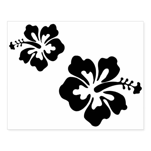 Grote Hibiscus Bloem Rubber Stamp Rubberstempel (Afrduk)