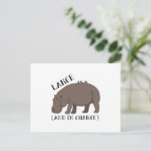 Grote Hippo Briefkaart (Staand voorkant)