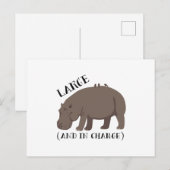 Grote Hippo Briefkaart (Voorkant / Achterkant)