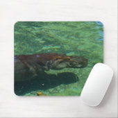 Grote Hippo-zwemmen onder water, Muismat (Met muis)