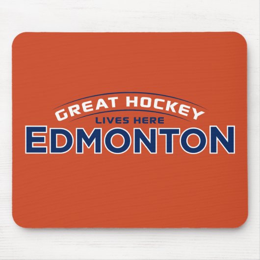 Grote Hockey Edmonton Oranje Muismat (Voorkant)