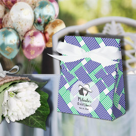 Grote Hoed Bruidsfeestje Marine Groen Strepen Tent Bedankdoosjes