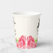 Grote Hoed Dame Rozen Bruidsfeest Papieren Bekers (Rechts)