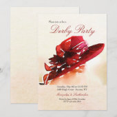 Grote Hoed Derby Feest Kaart (Voorkant / Achterkant)