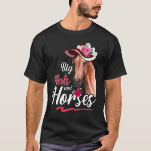 Grote hoeden en paarden Paardenrennen Derby Fasci T-shirt
