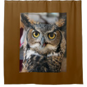 Grote hoenders (Bubo virginianus) Douchegordijn (Voorkant)