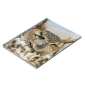 Grote hoenders (Bubo virginianus) Notitieboek (Linkerzijde)
