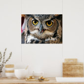 Grote hoenders (Bubo virginianus) Poster (Keuken)