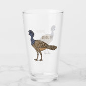 Grote hokko vogel cartoon illustratie glas (Achterkant)