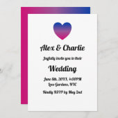 Grote holebi queer hart bruiloft kaart (Voorkant / Achterkant)