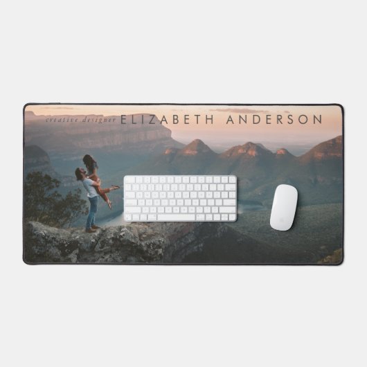 Grote Home Kantoor Premium Aangepaste foto Bureaumat (Keyboard & Muis)