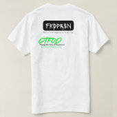 Grote homo. Grote droefheid. Nog steeds hier. T-sh T-shirt (Design achterkant)