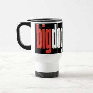 Grote hond. Bovenste hond. Grote kaas. Baas. #1 Ma Reisbeker