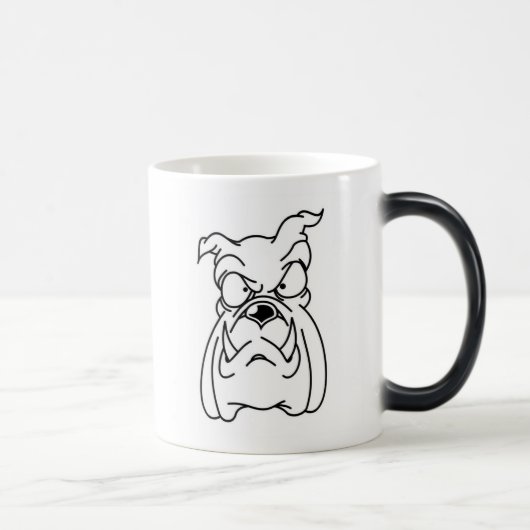 grote hond Bulldog kop morphing keramische mok (Rechts)