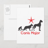 Grote Hond Canis Major Briefkaart (Voorkant / Achterkant)