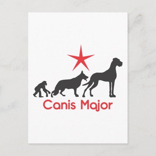 Grote Hond Canis Major Briefkaart (Voorkant)