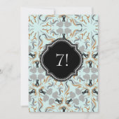 Grote Hond Feest Gouden Zwarte Uitnodiging (Voorkant)