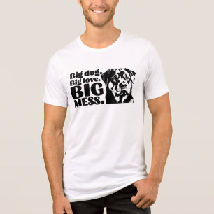 Grote hond. Grote liefde. Big Mess beroemd gemaakt Tri-Blend Shirt
