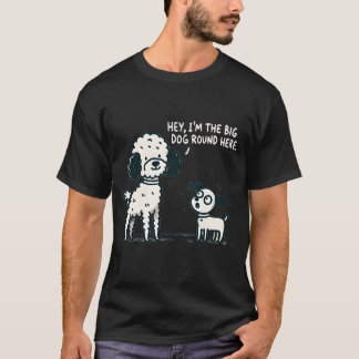 Grote hond hier - Funny Poodle Hondenliefhebber T-shirt