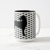 Grote hond, zwarte Deen Tweekleurige Koffiemok (Voorkant rechts)