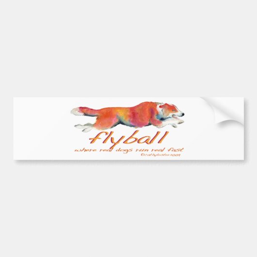 Grote honden voor flyball bumpersticker (Voorkant)