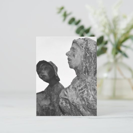 Grote Hongersnood in Ierland standbeelden in Dubli Briefkaart (Staand voorkant)