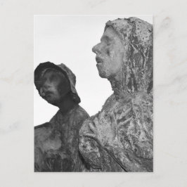 Grote Hongersnood in Ierland standbeelden in Dubli Briefkaart