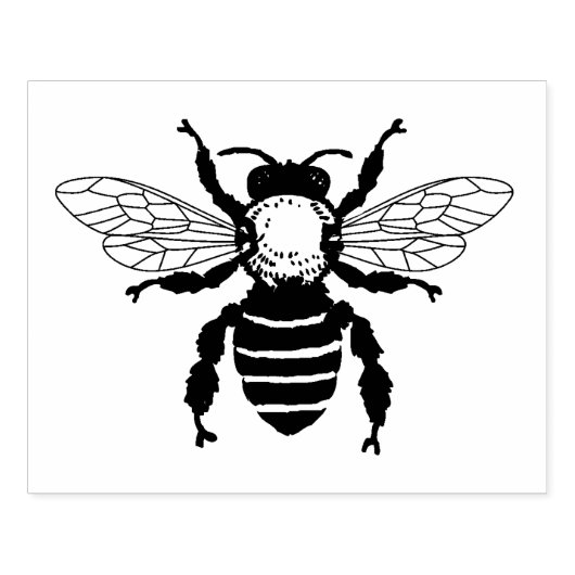 Grote Honing Bee Rubber Stamp Rubberstempel (Afrduk)