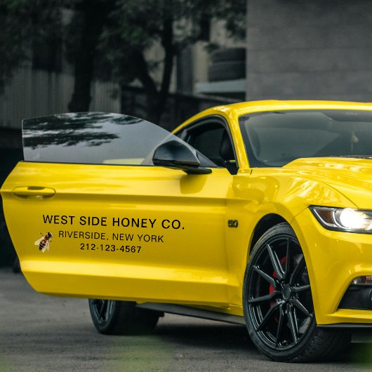 GROTE HONING BUSINESS VINYL RAAM CLING met Bee Raamsticker