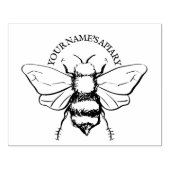 Grote Honingbij Illustratie Gepersonaliseerde Zake Rubberstempel (Afrduk)