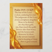 Grote honingwerveling | Psalm 19:9-11 Kaart (Achterkant)