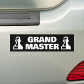 Grote hoofdschaaktepiegelauto-bumper bumpersticker (Op auto)
