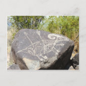 Grote hoornschaap petroglyph briefkaart (Voorkant)