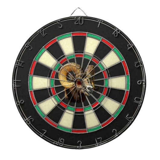 Grote Hoornschaap Ram Wild Dier Dartbord (Voorkant)