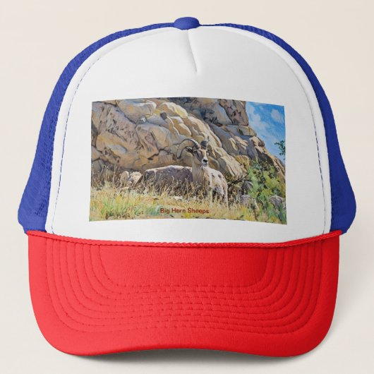 grote hoornschapen trucker pet (Voorkant)