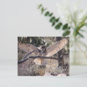 Grote hoornvliezen aan land briefkaart (Staand voorkant)